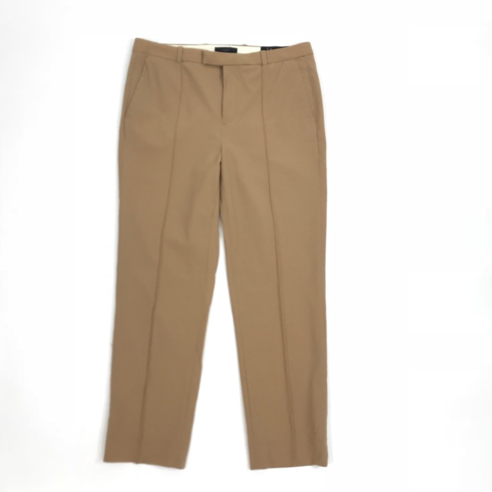 J.Crew EATON BOY TROUSER Italian Wool Tan Sz 2